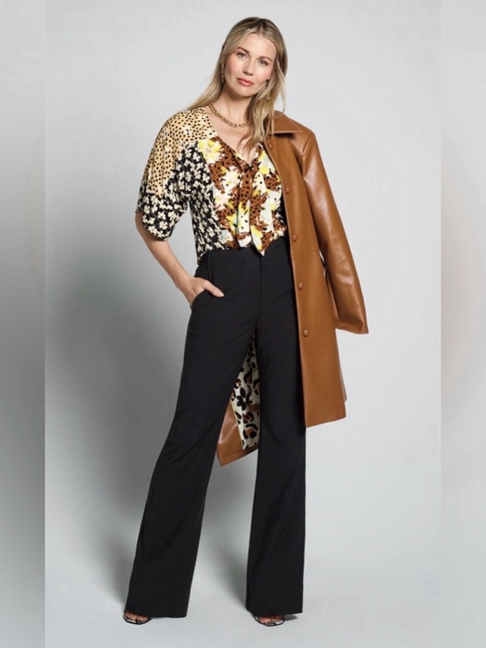 CAbi Black Caravan Wide Leg Trousers